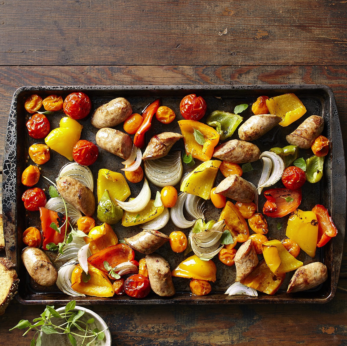 Sheet-Pan Chicken Sausage & Peppers