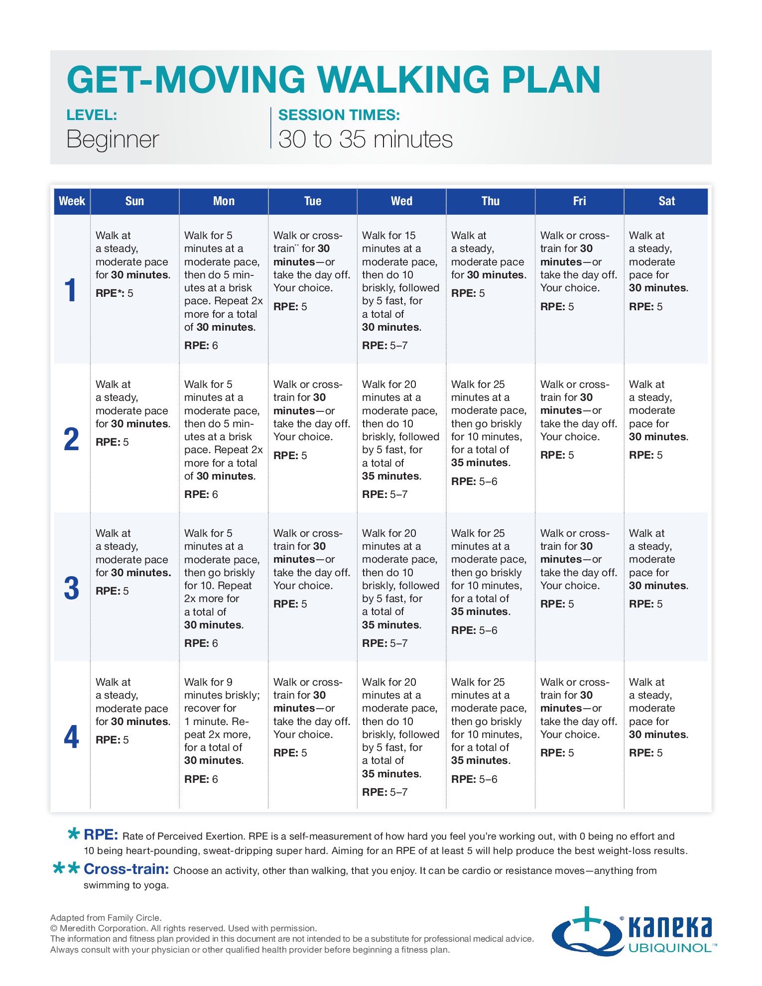 Beginner's Get-Moving Walking Plan